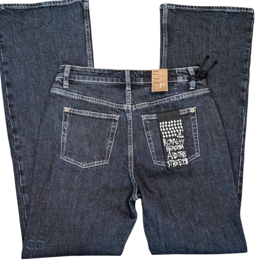 NEW ..Ksubi Soho Mid Rise Bootcut Leg Dark Wash Jeans... Size 27